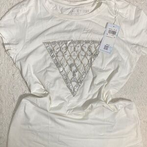 GUESS White Top with Rhinestones NWT